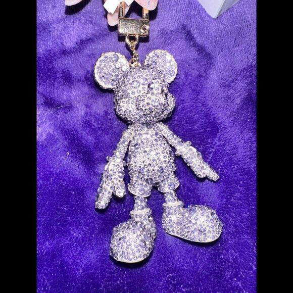 Disney Baublebar Purple Keychain Mickey (Missing a Stone) - Picture 2 of 5